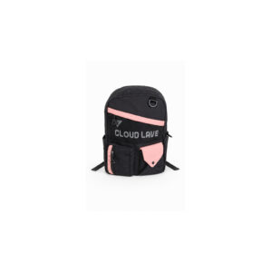 Mochila preta com detalhe rosa Clouds Love