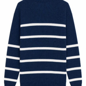 Blusa azul marinho listrado com branco Lacoste
