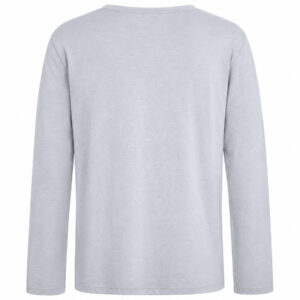 Blusa cinza claro estampada de algodão