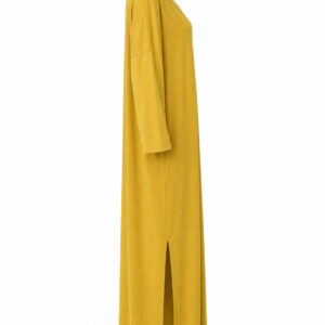 Vestido mostarda de algodão
