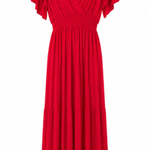 Vestido vermelho escarlete de microgorgurinho