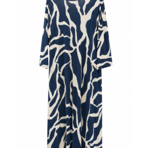 Vestido azul marinho com bege Importada