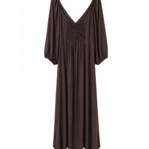 Vestido marrom café escuro Importada