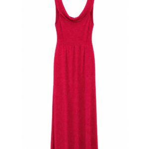 Vestido vermelho com brilho prateado  Importada