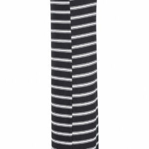 Vestido preto listrado com branco Lecimar