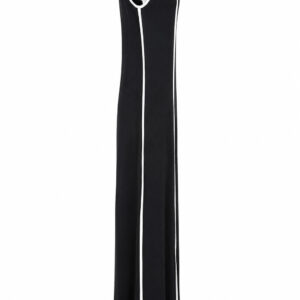 Vestido preto com riscas brancas Importada