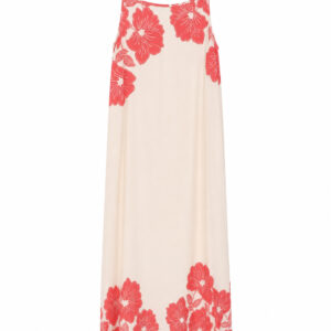 Vestido coral estampado de alça (salmão) Importada