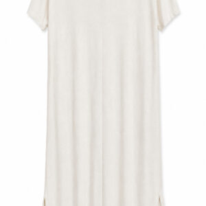 Vestido polo canelado linho (off white) Cavallini