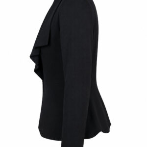 Blusa blazer preto com gola cascata Importada