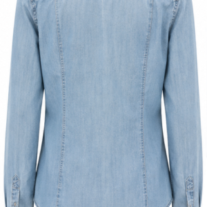 Blusa azul claro delavê com bolsos People' s