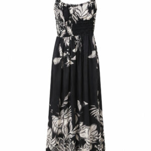 Vestido Longo Tropical de Alça