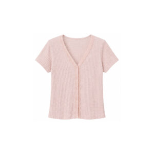 Blusa com Renda Decote V Efeito Vazado