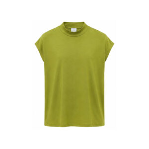 Blusa Sem Manga com Gola Alta e Ombro Estendido