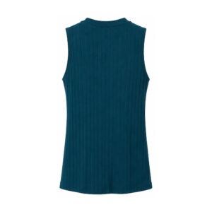 Blusa Regata Canelada com Gola Careca