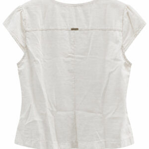 Blusa Andreia Queiroz de Manga Curta com Abotoamente Frontal