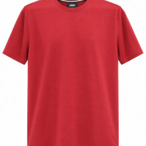 Camiseta de Manga Curta Básica com Logotipo Bordado