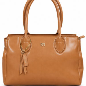 Bolsa Tote Grande com Alças de Ombro e Pingente Decorativo