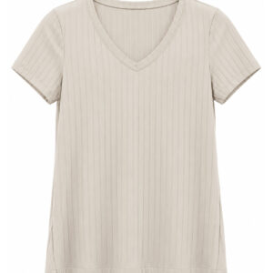 Blusa Canelada Decote V